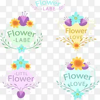 几何花朵标题框