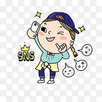 自拍的女孩