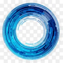 蓝色科幻圆圈