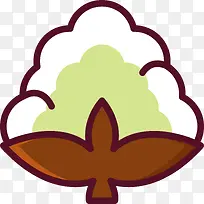 卡通棉花花朵png图