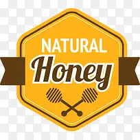 卡通纯天然蜂蜜标签