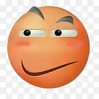 卡通手绘透明素材奸笑表情