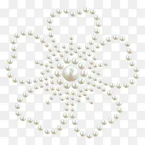 大气首饰素材 白色珍珠花纹