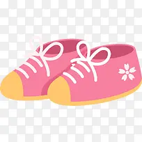 粉色系带鞋子设计图
