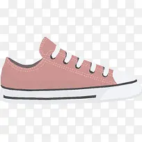 卡通粉色帆布鞋png图