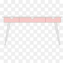 手绘粉色桌子简笔画