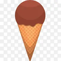 矢量图巧克力冰淇淋