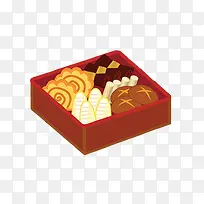 手绘插图可爱日本食盒