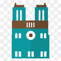国外特色建筑旅游景点素材轮廓设