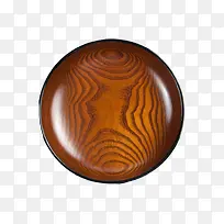 深棕色容器木质纹理翻转的木制碗