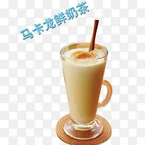 奶茶店宣传单马卡龙