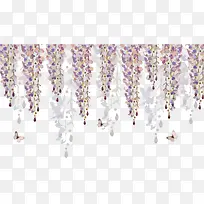 紫藤萝手绘清新珠宝花卉背景墙