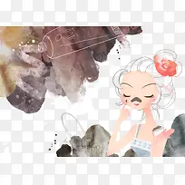 去黑头的少女