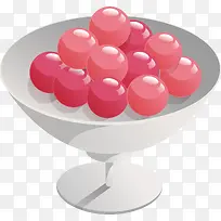 粉色水果果盘