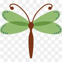 淡绿色触角类美丽昆虫