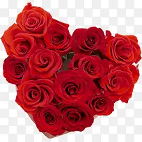 红玫瑰组成的爱心