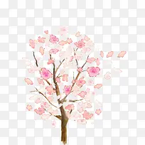 彩绘 插画 树