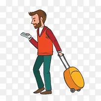 创意旅行人物设计矢量