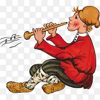 吹笛子的男孩