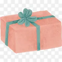 手绘风节日粉色礼盒