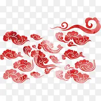 七色祥云素材