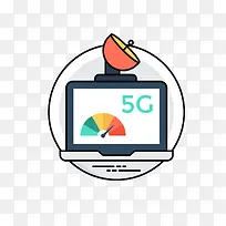 5G信号互联网矢量图标