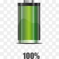 绿色矢量电池素材图