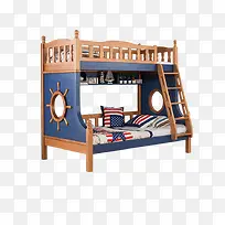 海军风格双层儿童床