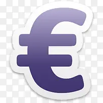 欧元货币标志Colorful-Stickers-Icons