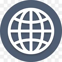全球全球网络行星圆形图标