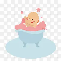 婴儿洗澡PNG下载