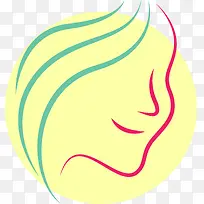 女性柔美线条logo设计
