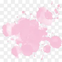 粉色水墨迹