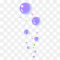 紫色梦幻气泡效果元素