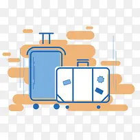 mbe旅行行李箱图标元素