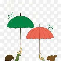 手绘装饰插图可爱雨伞