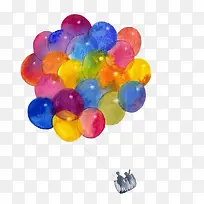彩色气球手绘画素材图片