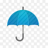 蓝色的雨伞矢量素材