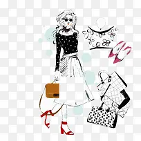 女性购物素材