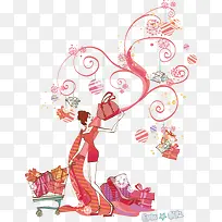 时尚美女矢量素材