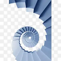 蓝色旋涡螺旋楼梯