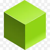 绿色立体方块