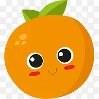 夏季害羞的橙色橙子