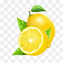 夏季黄色柠檬水果