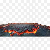 火山岩浆裂缝素材