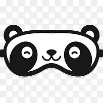 卡通熊猫睡觉眼罩