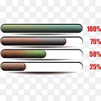 矢量百分比进度条装饰图案