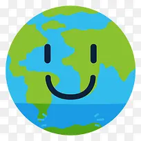 世界环境日微笑地球爱护插画