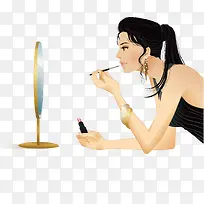 化妆的女性矢量