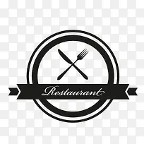 西餐厅宣传用餐刀叉子图标